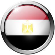Egypt Round Metal Glass Button