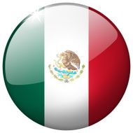 Mexico Round Glass Button