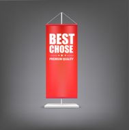 Best chose Vertical red flag at the pillar