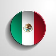 Mexico 3d Round Button