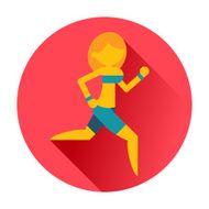running sports girl icon N2