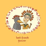 indian boy vector friends N2