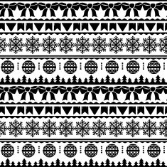 Christmas silhouettes seamless pattern
