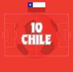 CHILE soccer ball illustration N2