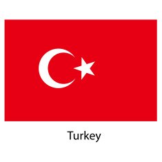 Flag of the country turkey Vector illustration