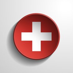 Switzerland 3d Round Button