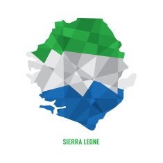 Map of Sierra Leone Vector Illustration