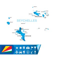 Seychelles vector map
