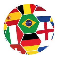 Soccer with Flags from World Cup 2014