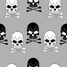 seamless pattern with skulls N8