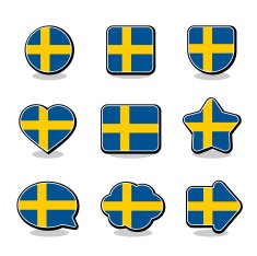 SWEDEN FLAG ICON SET