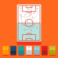 Flat design playing field N4