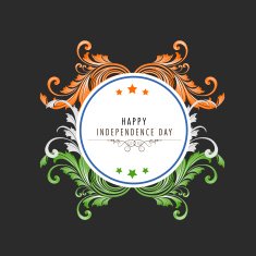Independence Day celebrations with floral design in national flag colors