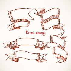 sketch ribbon banners - 1 N2