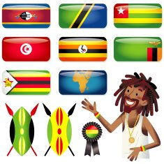 Africa (S-Z) Rectangular Flags