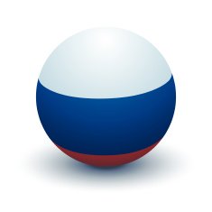 Russia Flag Sphere Vector