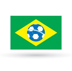 Brazil football flag