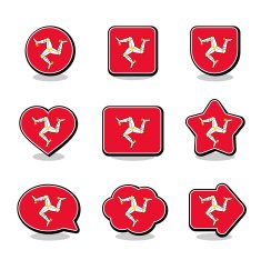 ISLE OF MAN FLAG ICON SET