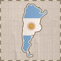 Argentina retro map