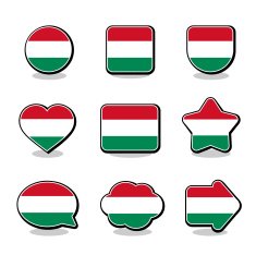 HUNGARY FLAG ICON SET