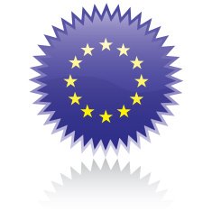 Sticker with EU flag