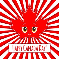 Happy Canada Day card Vector N5