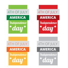 set of american independence day