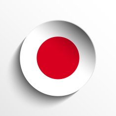 Japan Flag Sticker Button