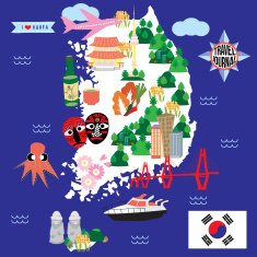 South korea Guide Map