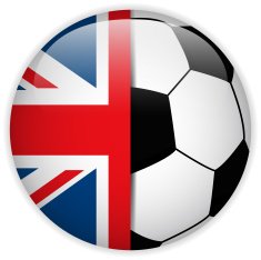 UK Flag with Soccer Ball Background N2
