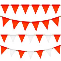 Set of ropes with flags Elements for your design Vector