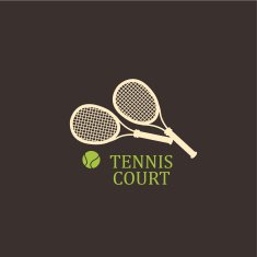 Vector illustration with sports objects for tennis N7