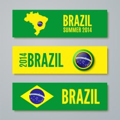 Set of Brazil concept color banners N2
