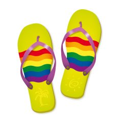 Rainbow Flag Flip Flops Vector Illustration N2