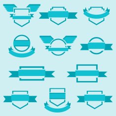 Vector set of crests insignia badges award icons
