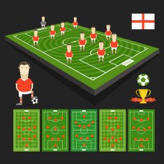 Soccer world cup team presentation England