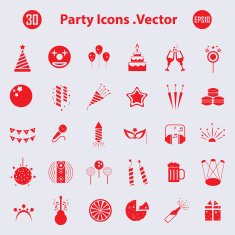 Party icons Vector design