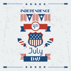 United States of America Independence Day greeting card N5