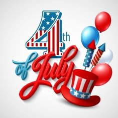 American Independence Day Festive vector illustration