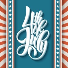 4th of July Dn American Independence Typography card Vector illustration N3