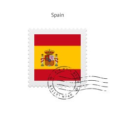 Spain Flag Postage Stamp