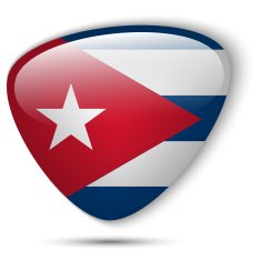 Cuba Flag Glossy Button N5