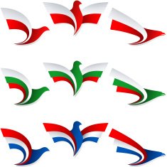 Bird Fly Flag Sign Symbol Insignia Poland Bulgaria Netherlands Holland