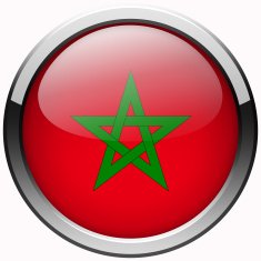 morocco flag gel metal button