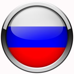 russia flag gel metal button