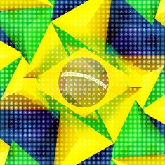 Brazil Soccer Creative Abstract Design N7