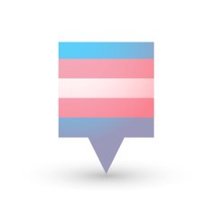 tooltip with a transgender pride flag