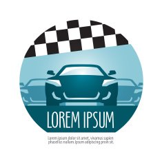 Rally vector logo design template race or racing car icon