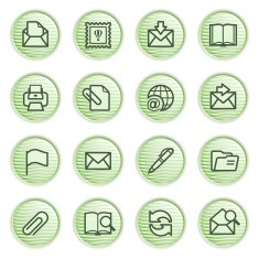 E-mail icons Green series