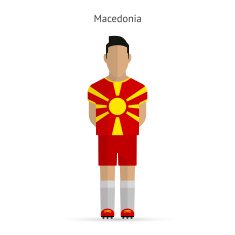 Macedonia football player Soccer uniform